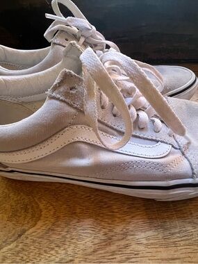 Vans White Low-Top Canvas Sneakers